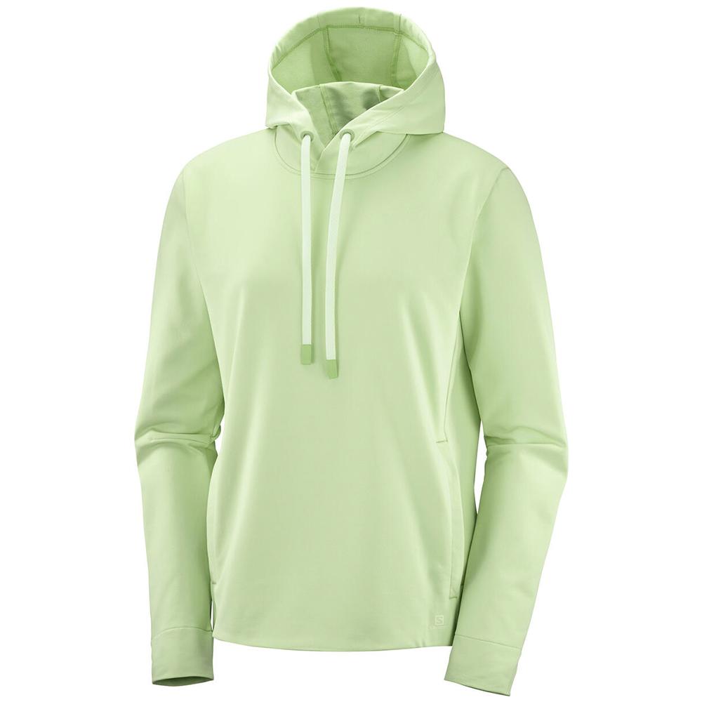 Sweatshirt À Capuche Salomon Femme Vert Clair - Salomon COMET MID W - France (8726-RGLPO)